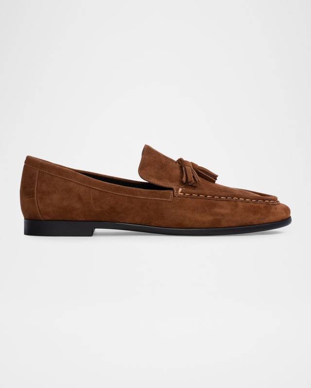 Suede Tassel Slip-On Loafers
